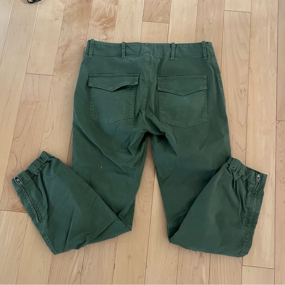 Nili Lotan Cropped Military Utility Cargo Green Pant Size 4 - Picture 5 of 8